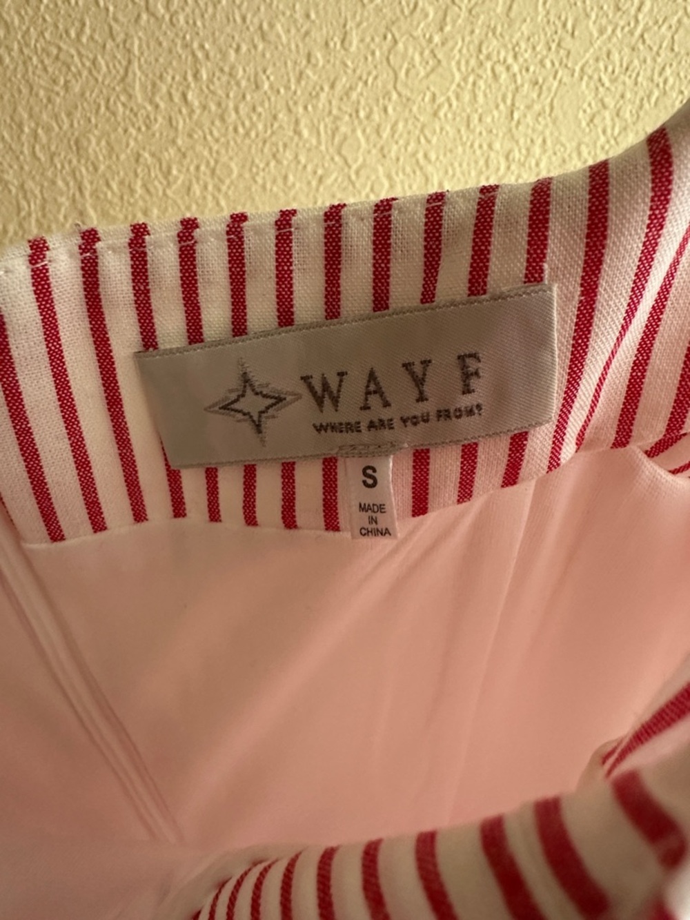 Wayf Red and White Striped Midi Dress - Picture 3 of 8
